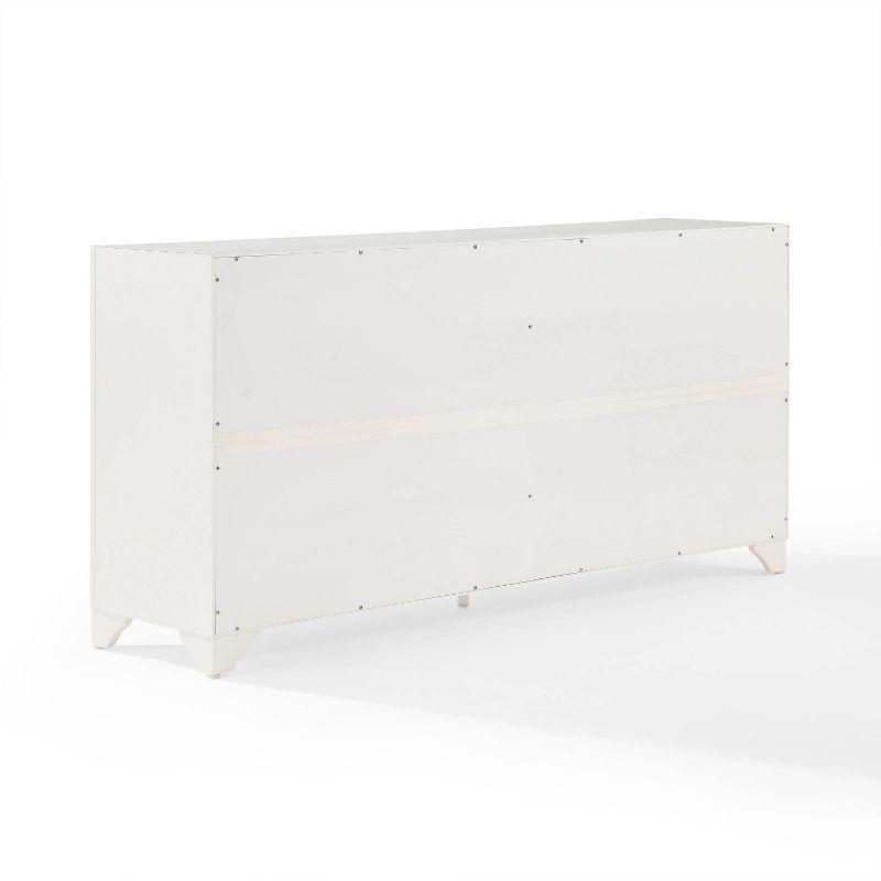 Tara Distressed White Modern Farmhouse Sideboard