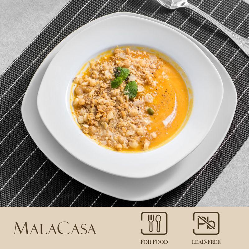 MALACASA Alisi 18 Piece Porcelain China Dinnerware Set - Service for 6