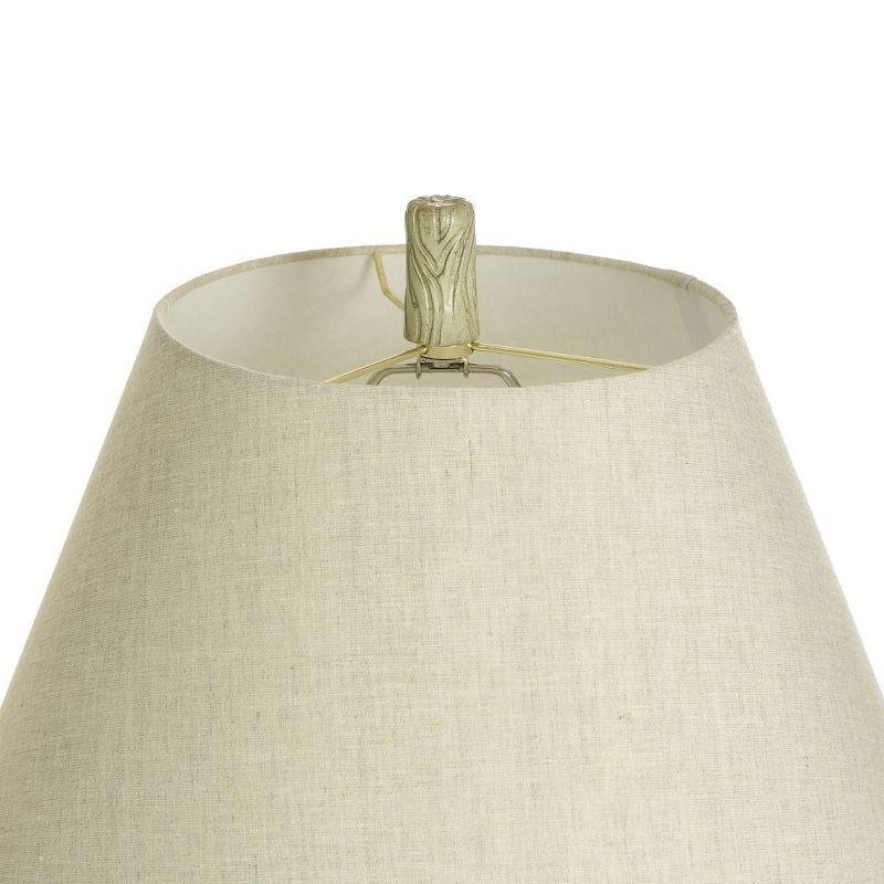 Morgana Modern Table Lamp with Diamond Design Gray - StyleCraft: Polyresin & Metal, Linen Shade, UL Listed, 31" Tall