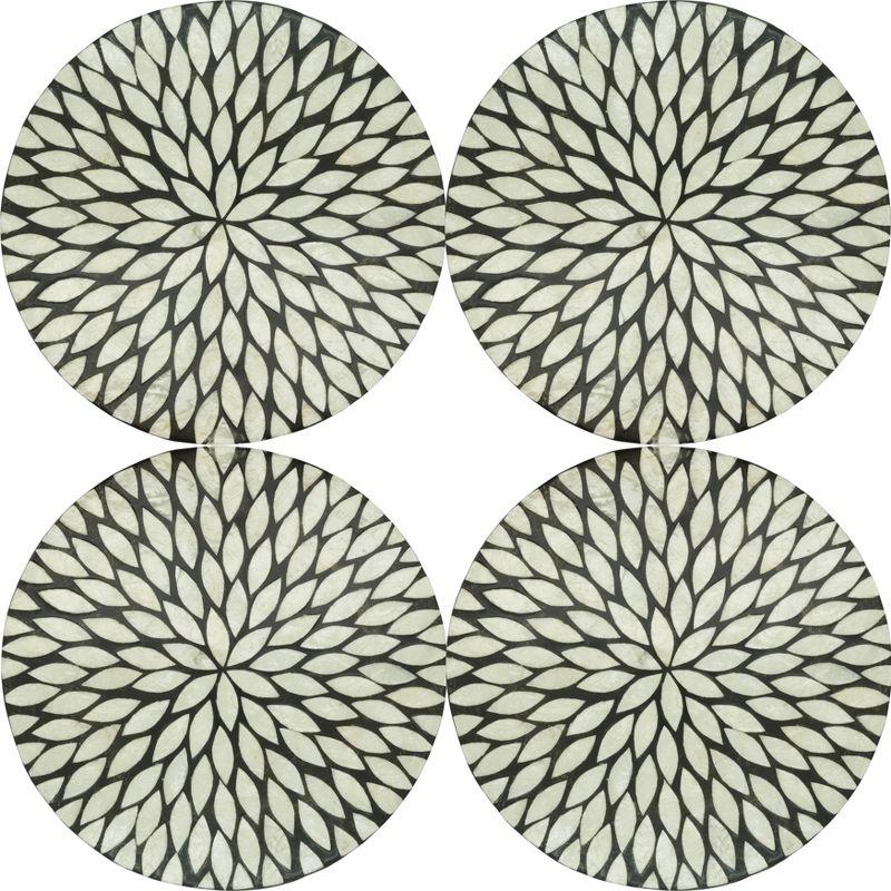 Talaria 50% Capiz Shell - 50% Resin No Pattern Round Placemat