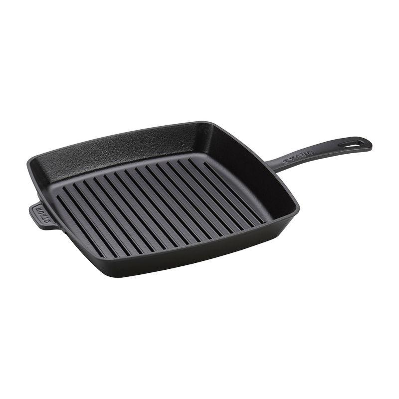 Staub ® 12" Matte Black Enameled Cast Iron Square Grill Pan