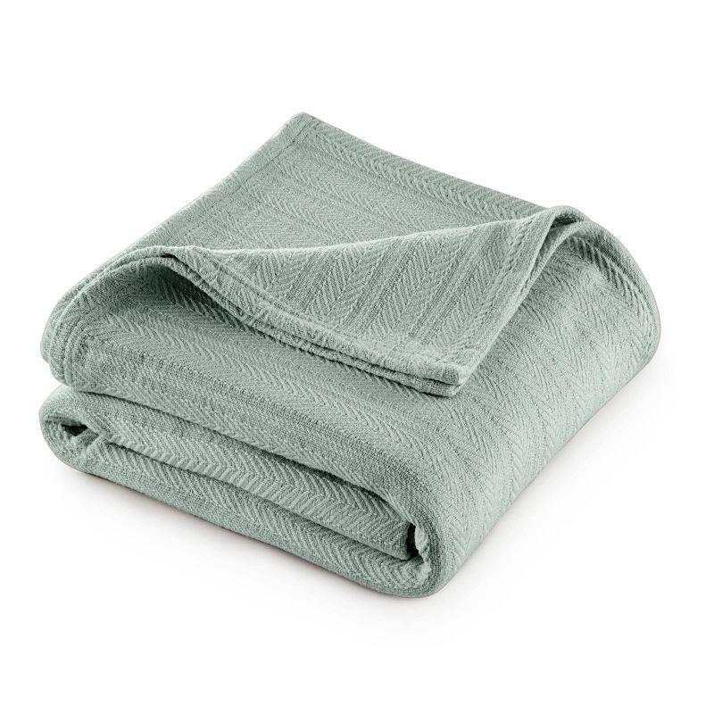 Vellux Vellux 100% Cotton Blanket - Soft, Breathable, Cozy & Lightweight Thermal Blanket  All-Season Blanket Perfect for Layering Bed, Couch & Sofa - Hotel Quality