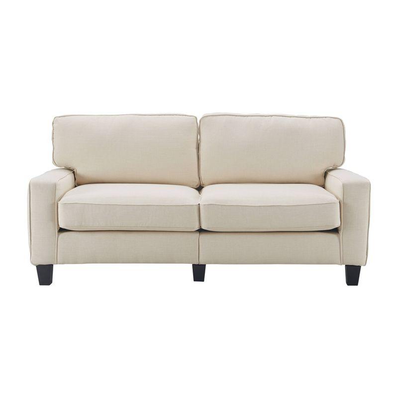 Serta Palisades 73" Track Arm Sofa, Easy Care Fabric, Soft Pillow Back, Pocket Coil Seat Cushions