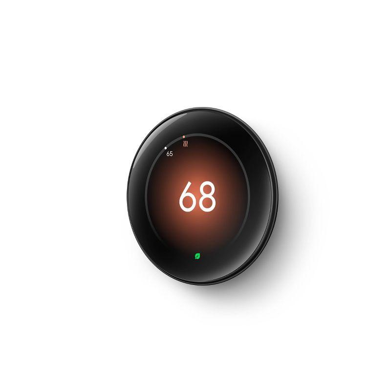 Google Nest Learning Thermostat (4th Gen) with Nest Temperature Sensor (2nd Gen) - Black: Wi-Fi, Energy Star, App Control