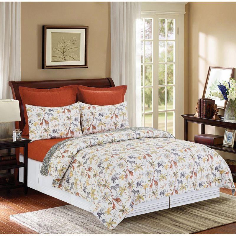 Serengeti Cotton Reversible Quilt Set