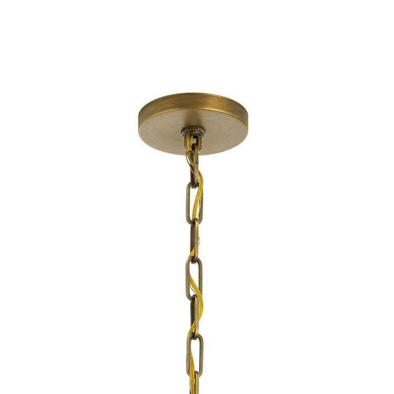 Abbotswell 4-Light Natural Brass and Polished Nickel Pendant