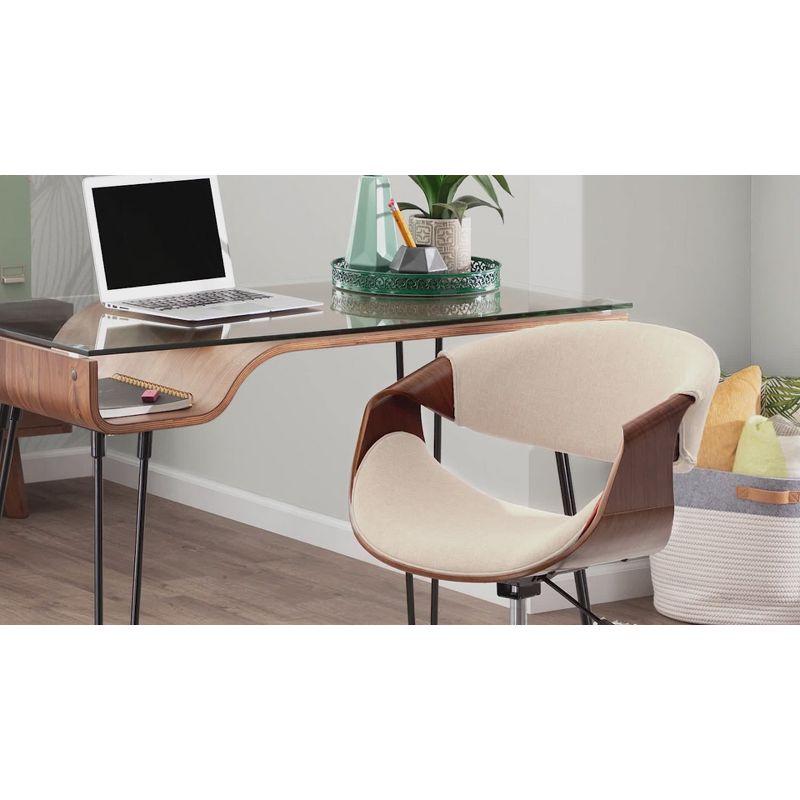 Swivel Upholstered Adjustable Height Counter Stool with Metal Frame