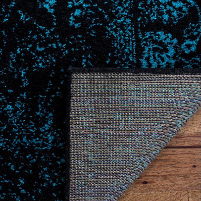Adirondack ADR109 Machine Made Indoor Area Rug - Black/Teal - 8'x10' - Safavieh