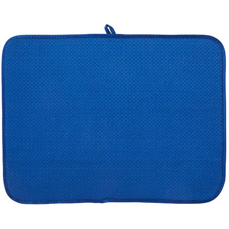 Navy Blue Polyester Kitchen Drying Mat