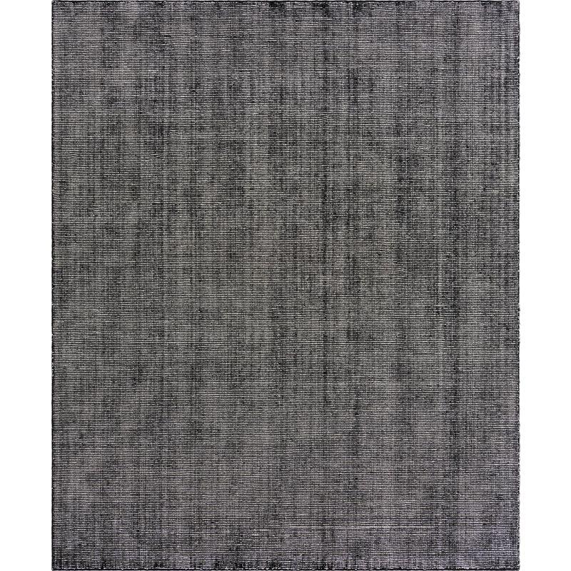 Hand-Knotted Blackberry Wool 8'x10' Rectangular Rug