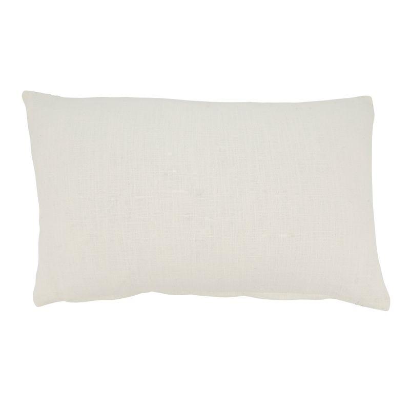 Saro Lifestyle Traditional Plaid Throw Pillow Cover, 13"x20", White