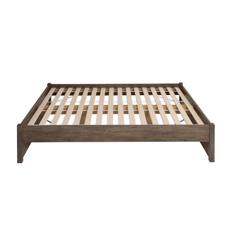 Queen 4 Post Platform Bed Drifted Gray - Prepac: Sleek Storage, No Box Spring Required
