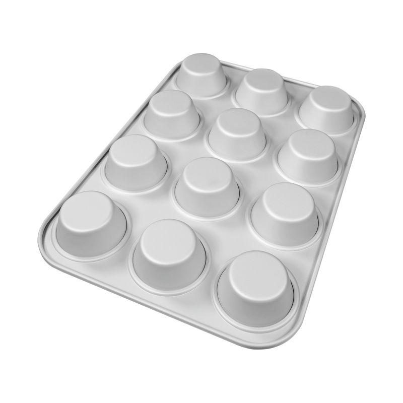 Fat Daddio's Anodized Aluminum Muffin Pan, Silver