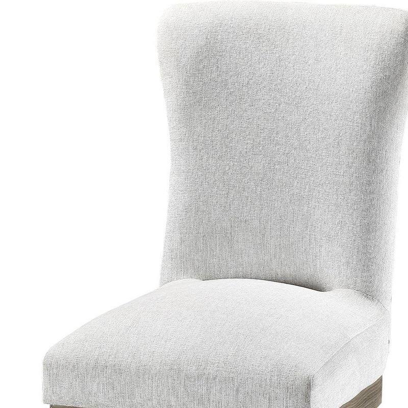 Landon Linen Upholstered Side Chair in Gray