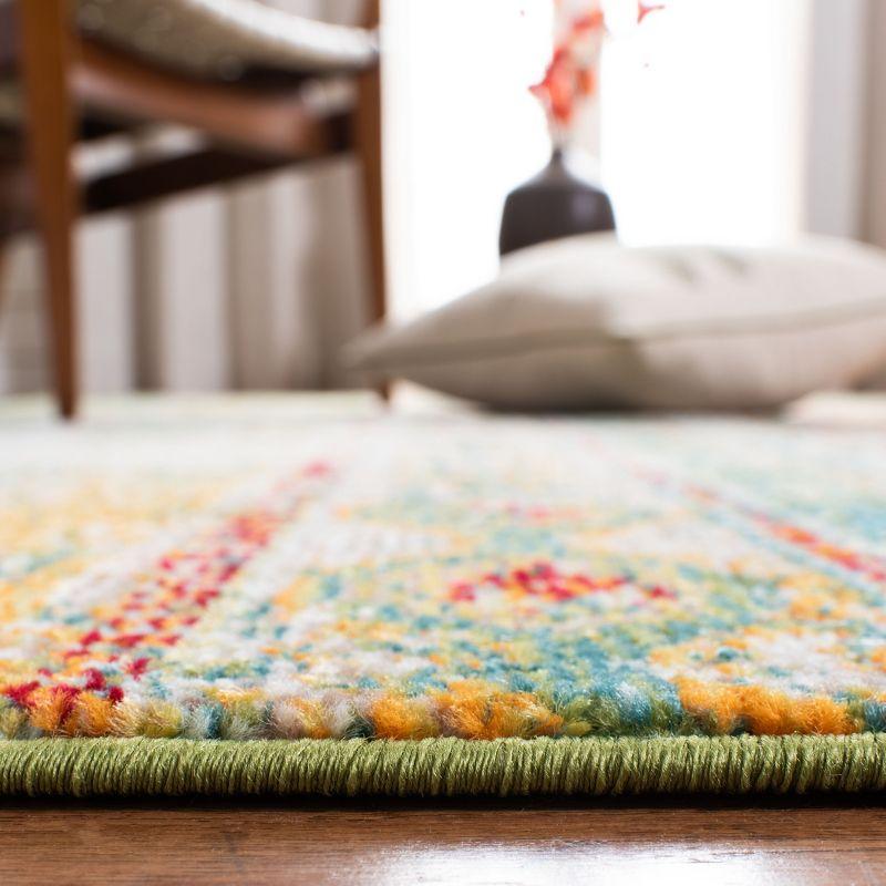 Madison MAD422 Power Loomed Indoor Area Rug - Green/Orange - 5'3"x7'6" - Safavieh