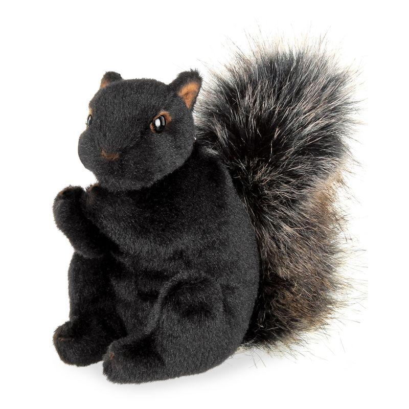 Bearington Acorn Black Plush Toy Squirrel Stuffed Animal, 7 inches