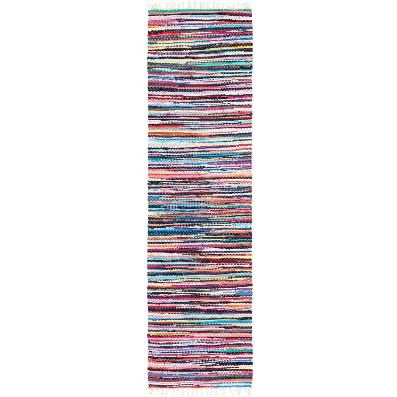 Rag Runner Rug RAR128 Hand Woven Runner Rug - Multi - 2'3"x11' - Safavieh.