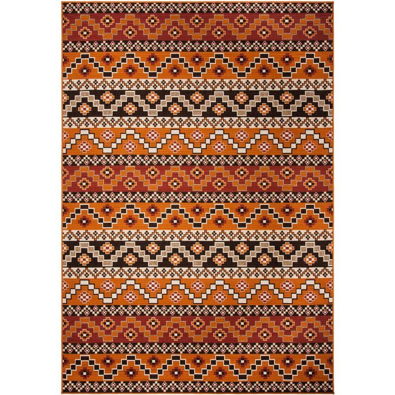 Veranda VER095 Power Loomed Indoor/Outdoor Area Rug - Rust/Red - 6'7"x9'6" - Safavieh.