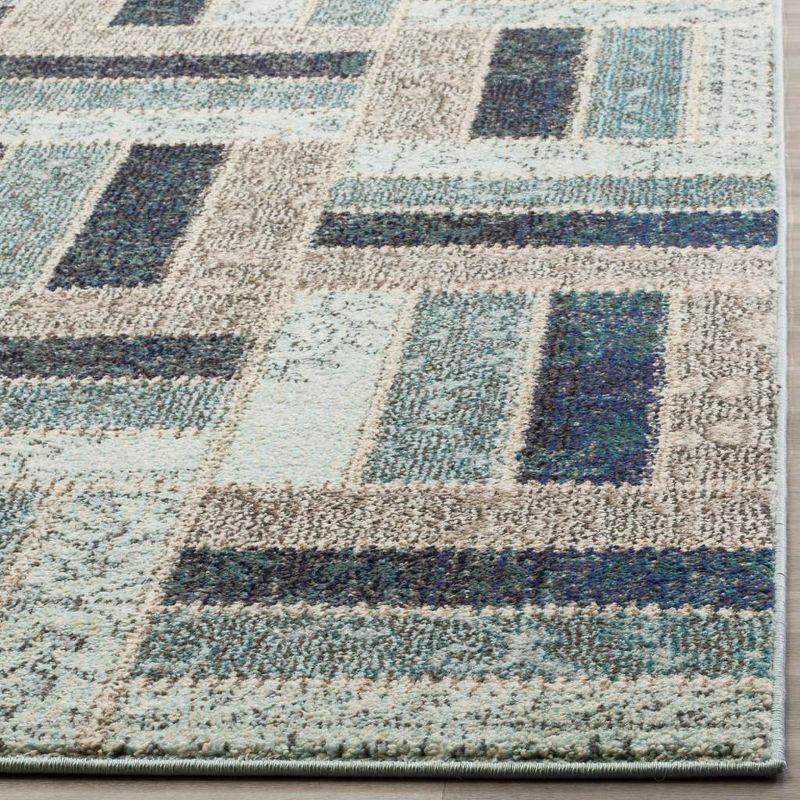 Monaco MNC214 Power Loomed Indoor Area Rug - Grey/Blue - 8'x11' - Safavieh