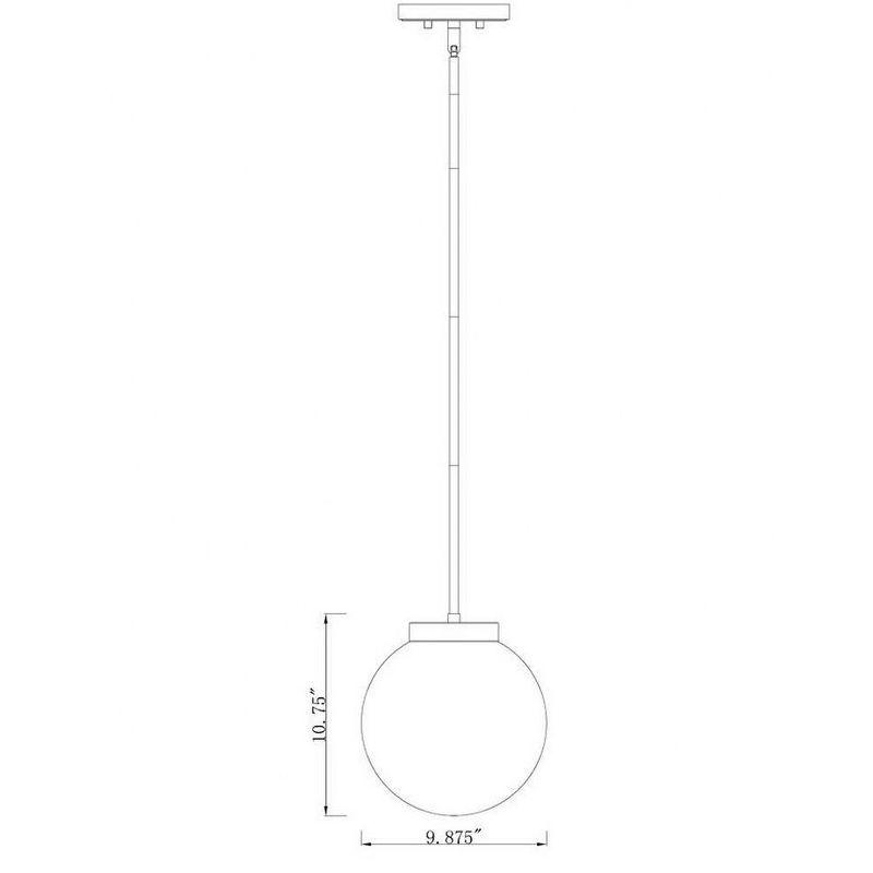 Z-Lite Parsons 1 - Light Pendant in  Matte Black/Olde Brass
