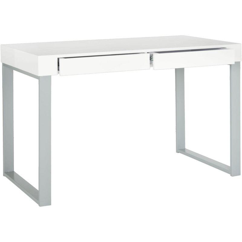 Barton Desk - FOX2206 - White/Grey - Safavieh Couture