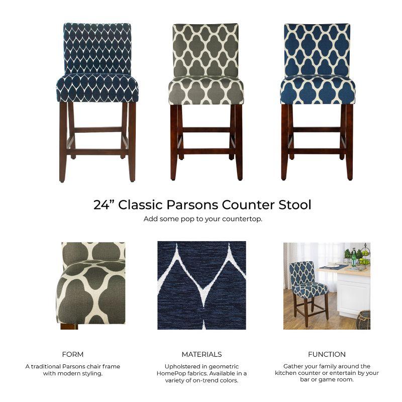 24" Upholstered Counter Height Barstool - HomePop