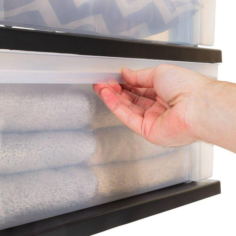 IRIS USA, Inc. 3 Drawer Wide Plasitc Chest  (Set of 2)