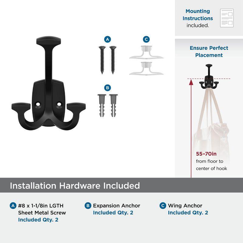 Vicinity Traditional Triple Prong Decorative Wall Hook