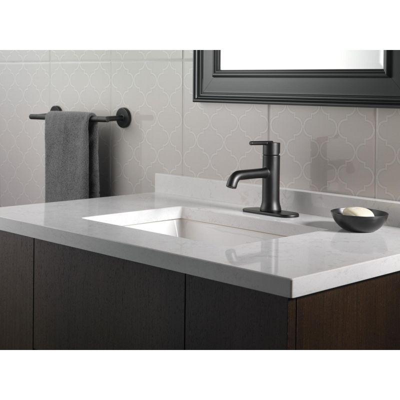 Sleek Matte Black Trinsic Single Handle Bathroom Faucet