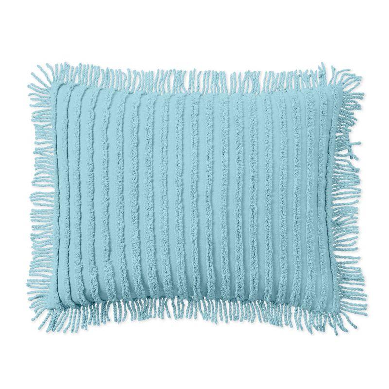 Aqua Cotton Chenille Standard/Queen Sham