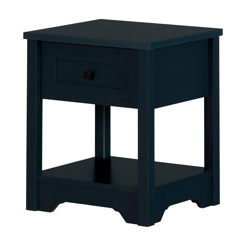 Farnel End Table Navy Blue - South Shore: Laminated Particle Board, 22.5" High, CARB Certified