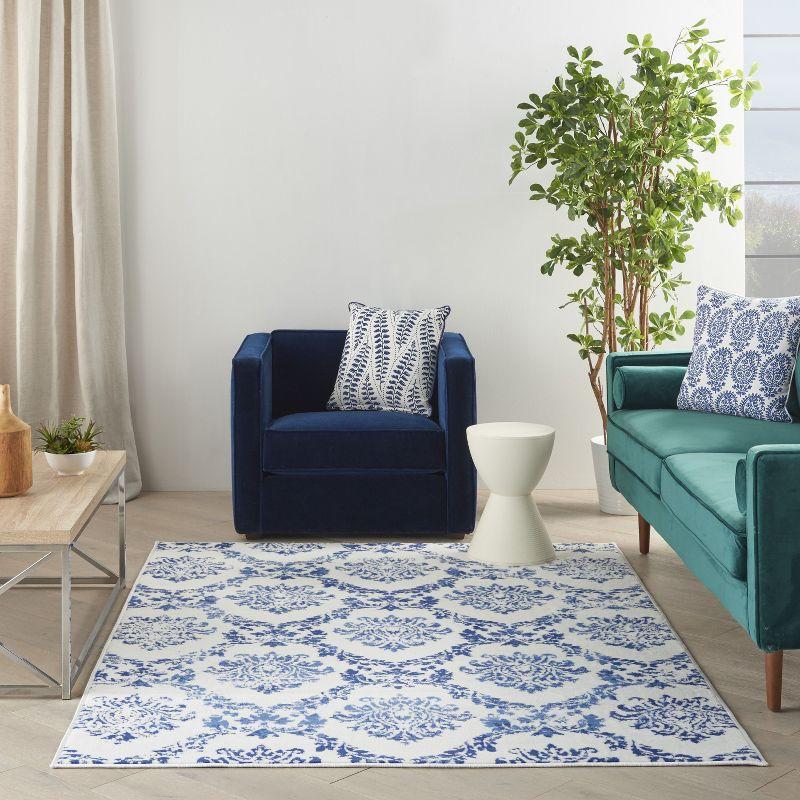 Nourison Whimsicle WHS01 Indoor only Area Rug - Ivory Navy 4' x 6'