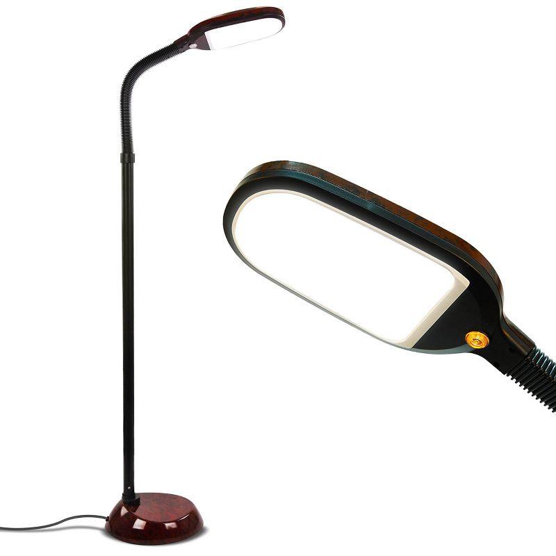 Brightech Litespan 53 in. Industrial Dimmable LED Floor Lamp with Height Adjustable Gooseneck Head