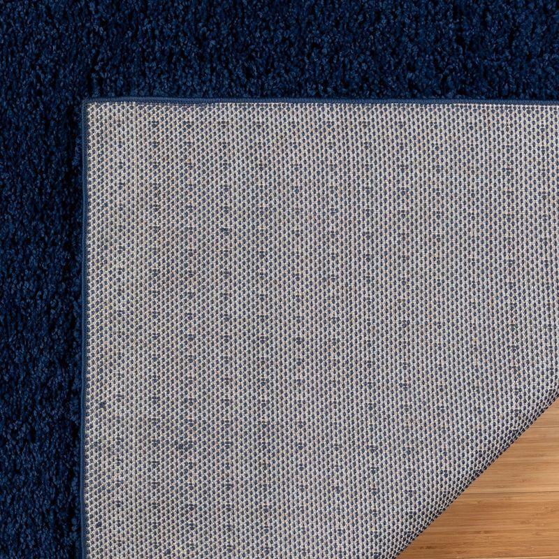 Gertmenian Anjou Solid Navy Plush Shag Indoor Area Rug