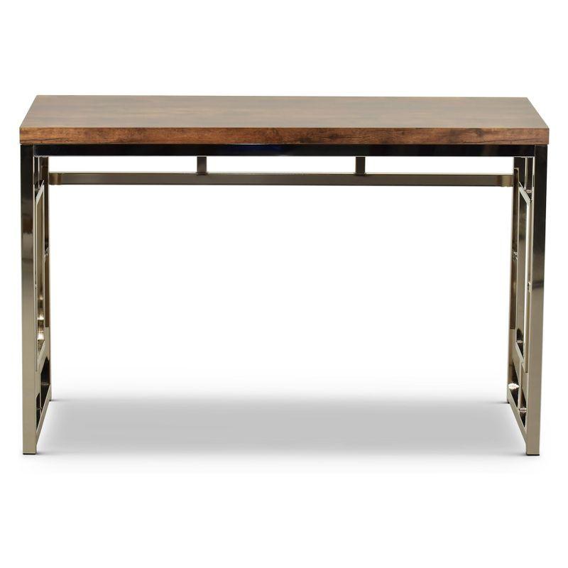 Alize Chrome Writing Desk Natural - Steve Silver Co.