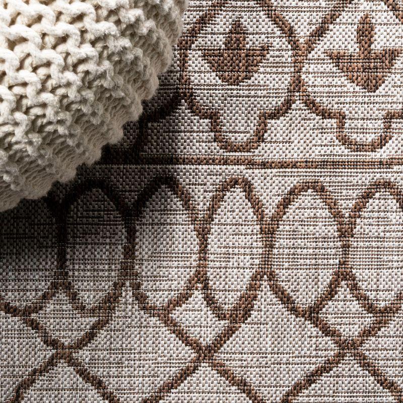 4'x6' Kafel  Bohemian Indoor/Outdoor Area Rug, Beige/Brown - JONATHAN Y