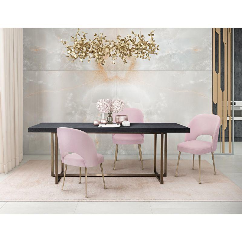 Swell Velvet Metal Side Chair