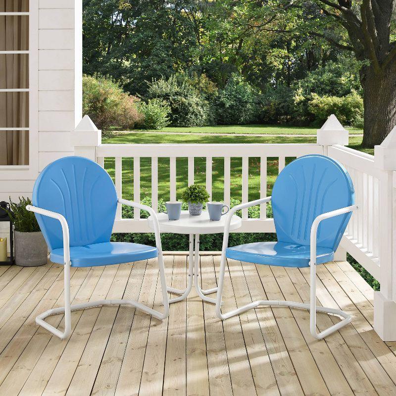 Griffith 3pc Outdoor Conversation Set - Sky Blue - Crosley