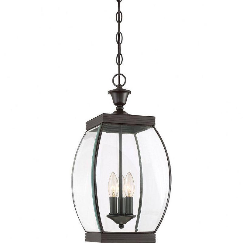 Oasis Transitional Mini 3-Light Matte Black & Bronze Pendant