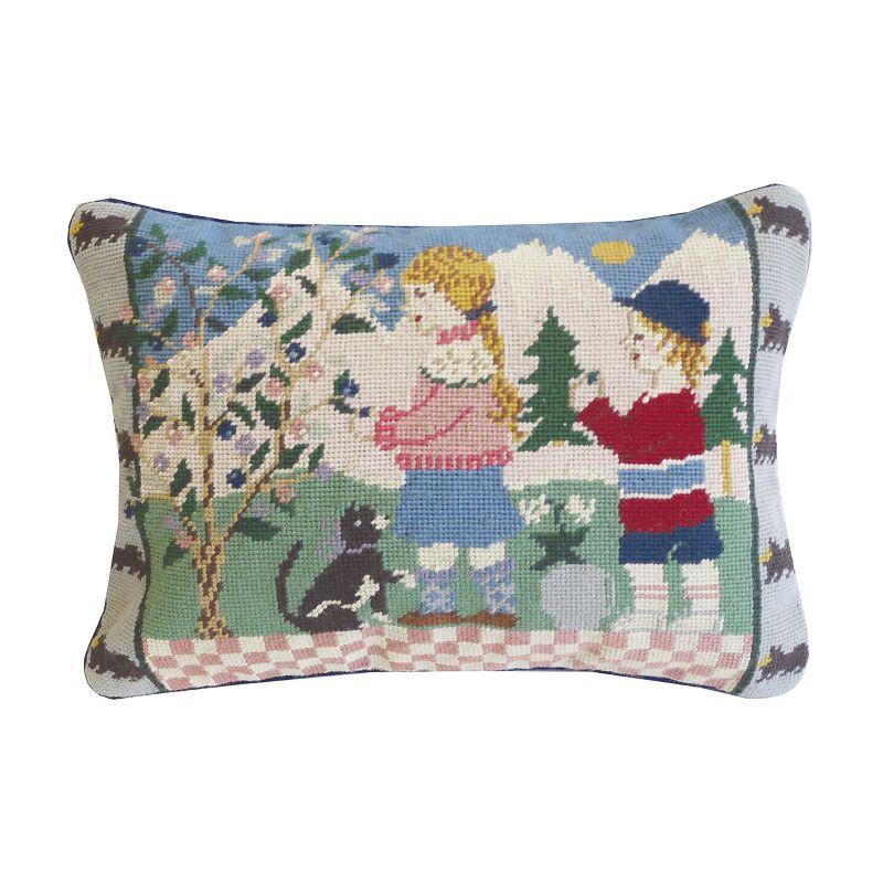 C&F Home 12" x 16" Spring Children Needlepoint Accent Throw Pillow