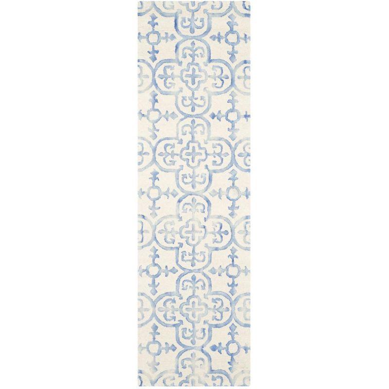 Dip Dye DDY711 Hand Tufted Indoor Runner - Ivory/Blue - 2'3"x8' - Safavieh