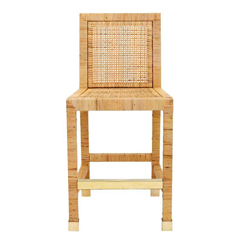 Amara Natural Rattan Veneer Counter Stool