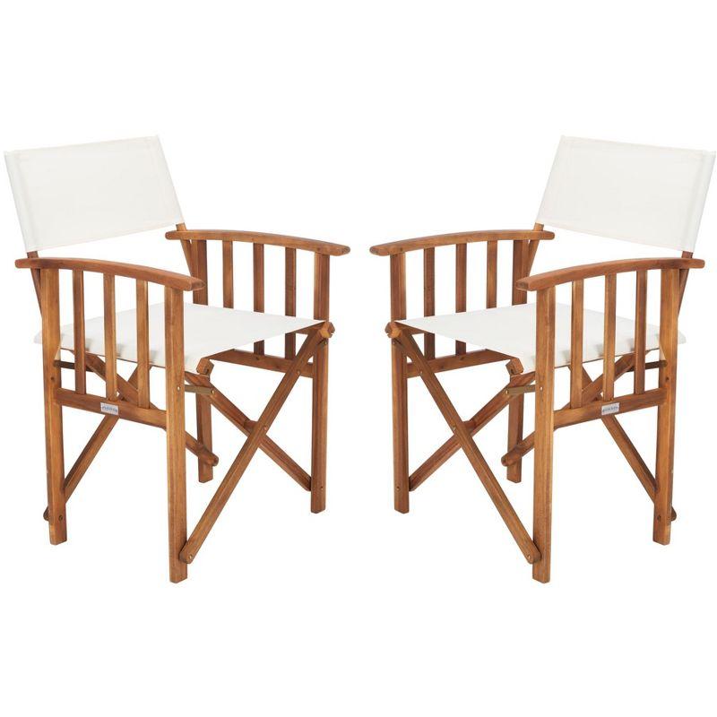 Laguna Director Chair Indoor/Outdoor (Set Of 2) - PAT7004 - Natural/Beige - Safavieh