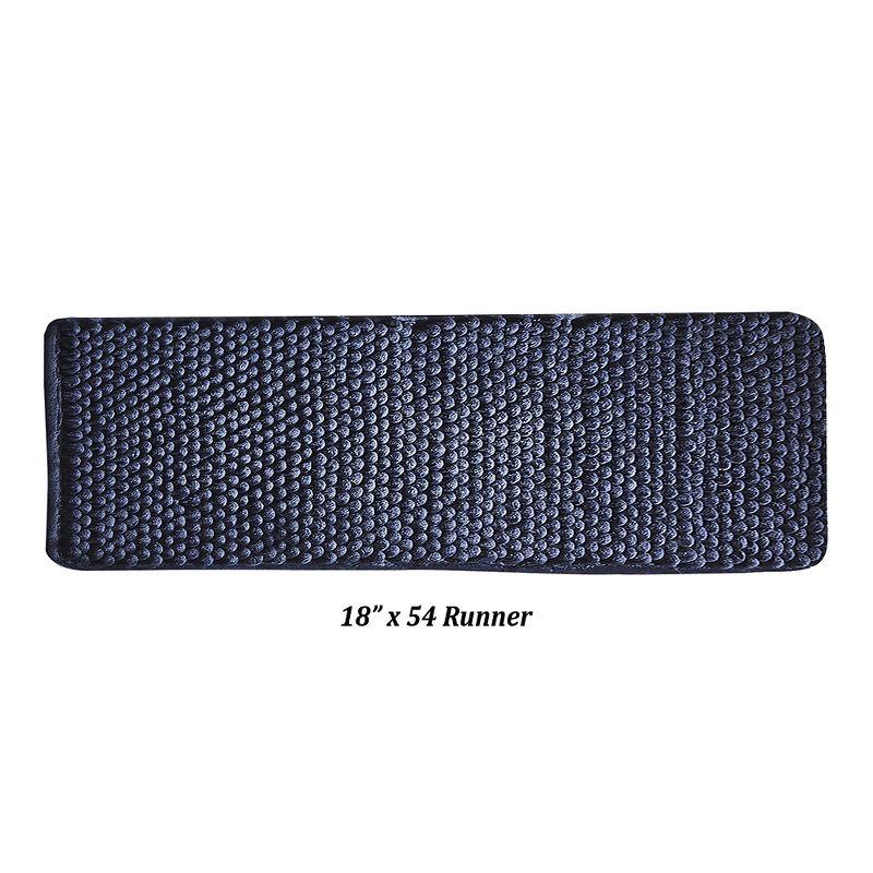 Alma Navy Handwoven Cotton Polyester Bath Rug