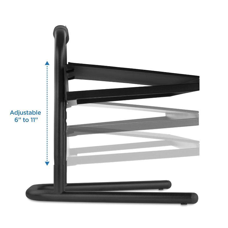 Mount-It! Height Adjustable Footrest for Standing and Sitting, Under The Desk Footrest with Handle