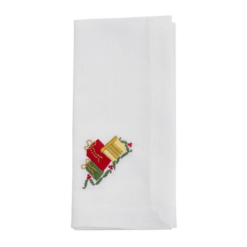 Polyester Embroidered Square Napkin (Set of 4)