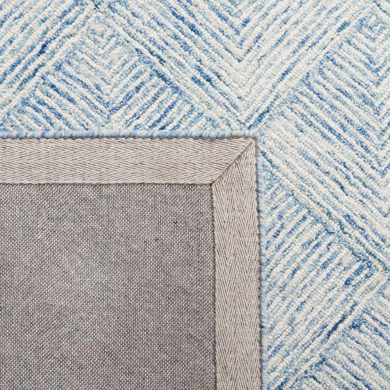 Abstract ABT428 Handmade Indoor Area Rug - Blue/Ivory - 6'x6' - Safavieh