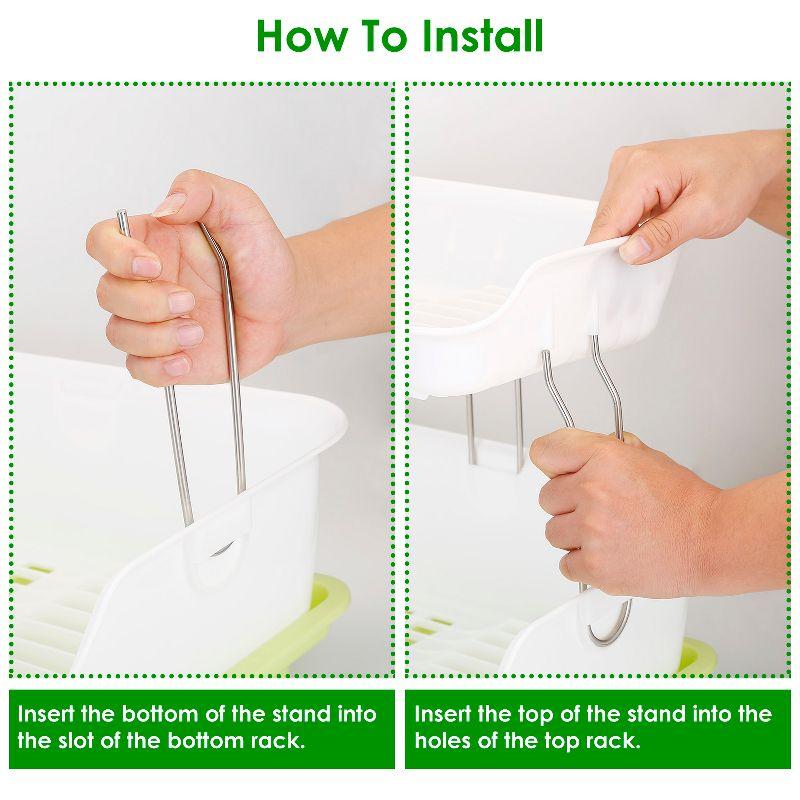 iMounTEK Plastic Two Tier Dish Rack