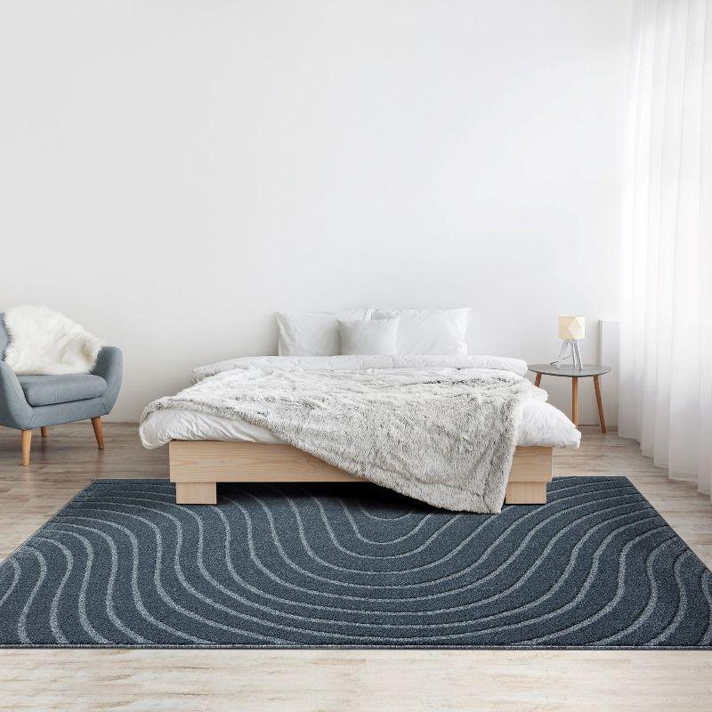 Luxe Weavers Modern Geometric Wave Area Rug