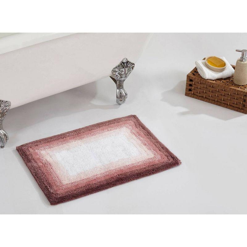 17"x24" Torrent Collection 100% Cotton Bath Rug Rose - Better Trends: Machine Washable, Tufted, Spray Latex Backing
